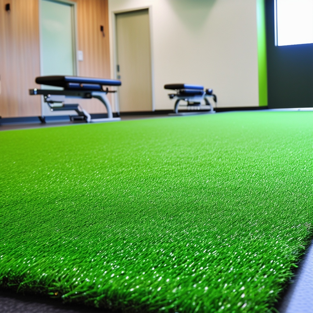 Artificial turf installation for therapy and rehabilitation centers